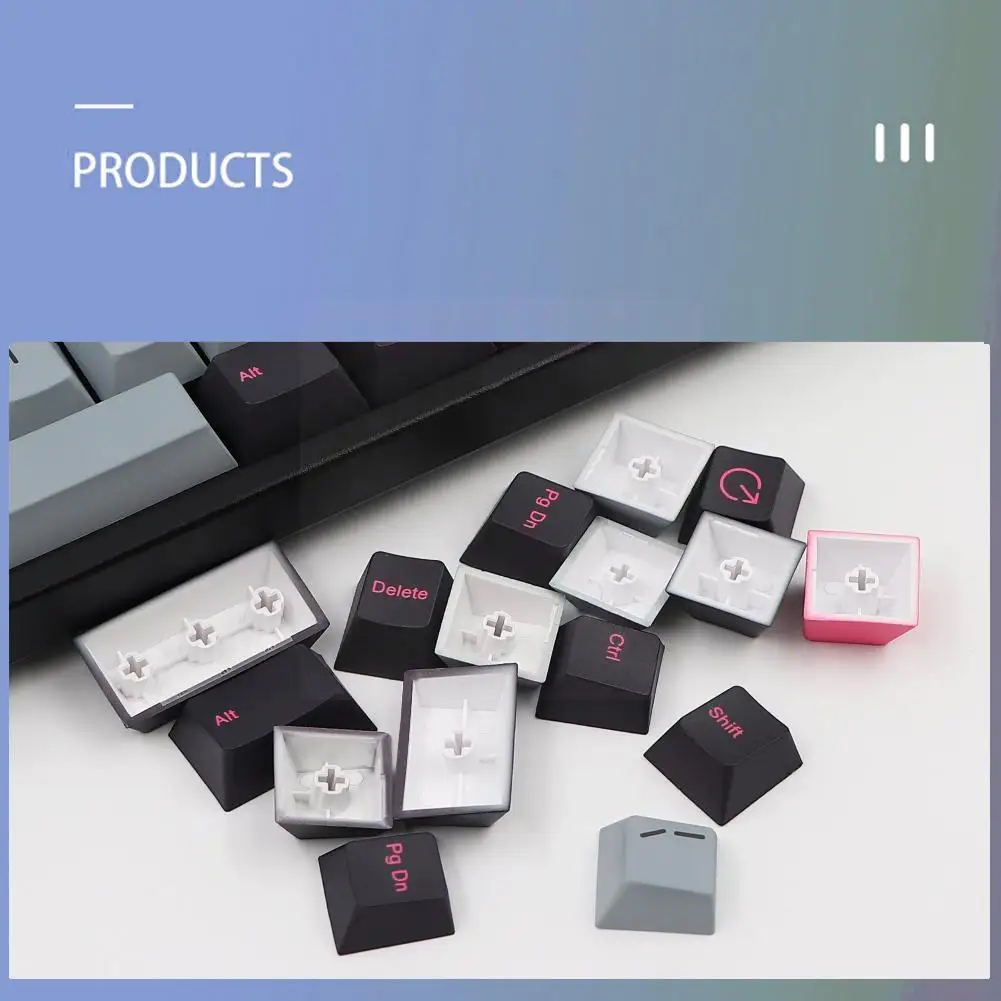 

8008 Mechanical Keyboard Keycaps Pbt Keycaps Are Suitable For Mx Switch 135 Keys Are Suitable For Color Keycaps B8s3