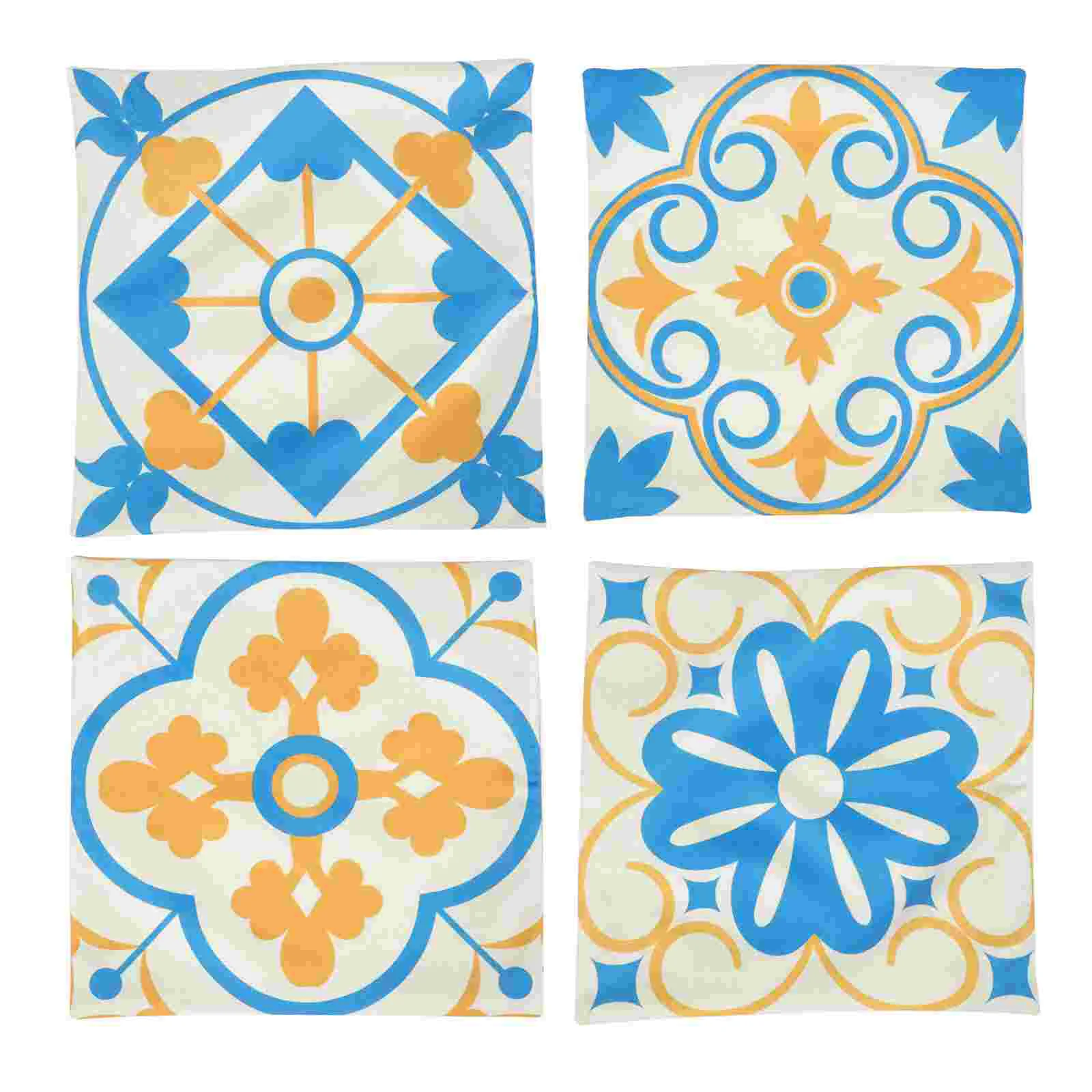 

4Pcs Geometric Sofa Throw Pillow Cover Cotton Linen Pillowcase Throw Pillowcase
