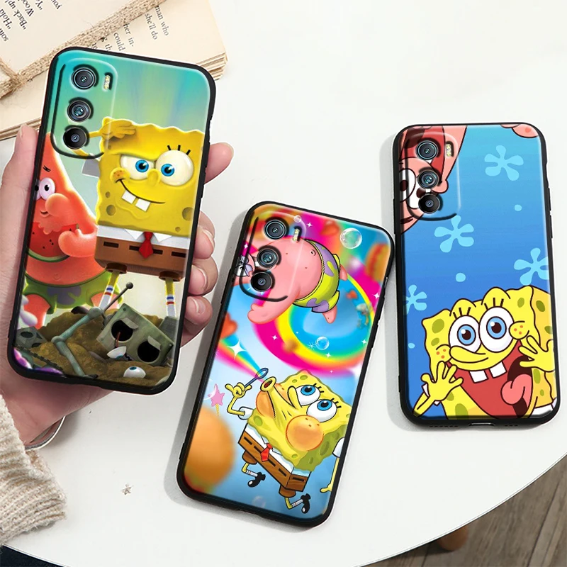 

Cartoon Spongebob And Starfish Phone Case For Motorola MOTO G9 G8 E7 E7i E6 Power Edge One Fusion Plus Lite Hyper Marco TPU