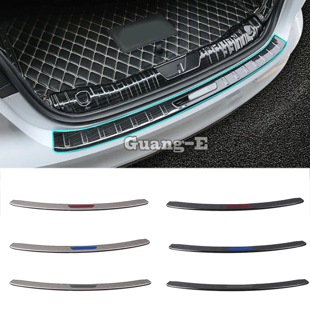 

For Jaguar F-PACE FPace 2016 2017 2018 2019 2020 Car External Rear Bumper Trim Frame Cover Detector Stainless Steel Plate