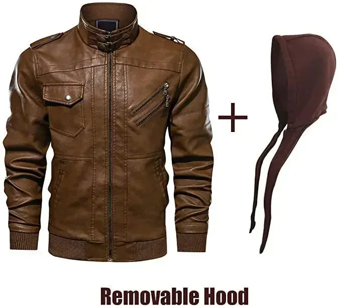 Новая осенне-зимняя кожаная мужская куртка с логотипом Dodge съемная мотоциклетная