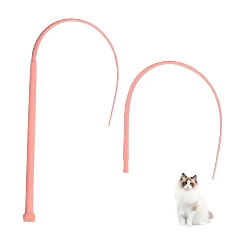 Фото Интерактивная дразнилка для кошек DT19-Silicone Cat с реалистичным хвостом мыши для домашних животных №1