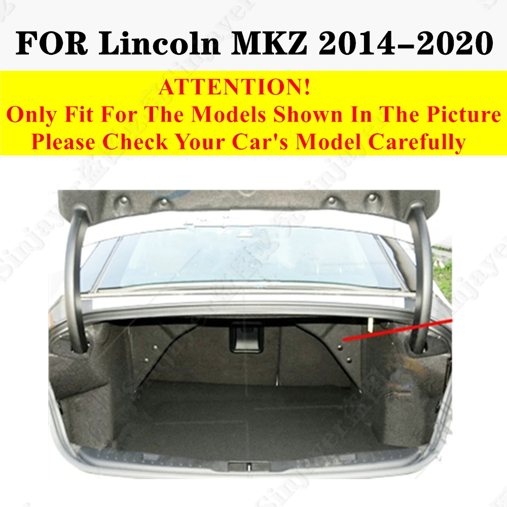 

Коврик в багажник автомобиля для Lincoln MKZ 2020 2019 2018 2017 2016 2015 2014 с плоской боковой задней частью багажника, защитный коврик, чехол для багажника, коврик для лотка