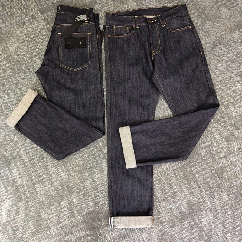 

High Quality Stretch Compass Shield Homme Cotton Fashion Jeans Men Casual Slim Stretch Jeans Classic Denim Pants Trousers