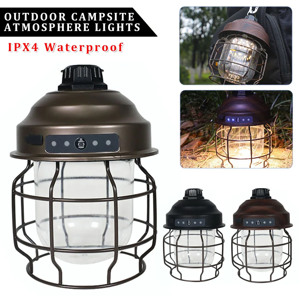 

2022 уличный походный светильник с карабином, миниатюрные подвесные фонари, перезаряжаемый легкий светильник для палатки, светильник емые ак...