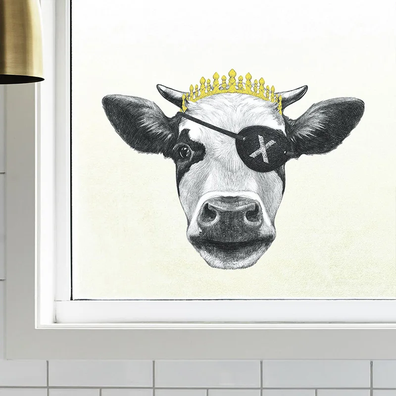 Мультяшный пиратский Корова дети Спальня крыльцо дома ПВХ настенный фон