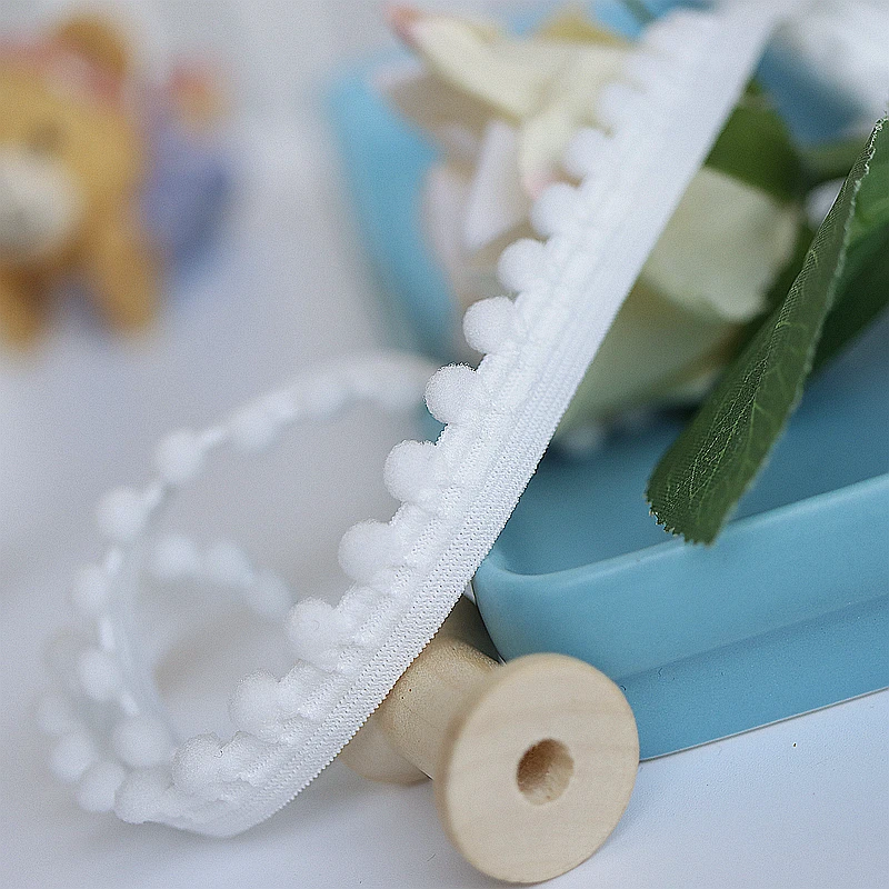 5 ярдов искусственная бахрома с маленьким помпоном отделка для шитья одежды