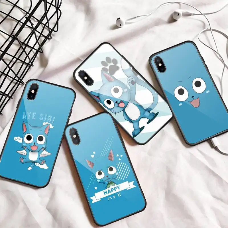

Fairy Tail anime Phone Case Tempered glass For iphone 11 12 13 PRO MAX mini 6 7 8 plus X XS XR