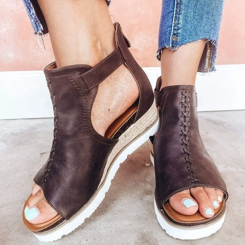 Comfort Plus Size Women Shoes Summer Casual Sport Sandals Beach Wedges Sandals Women Platform Sandals Tenis Masculino Size 35-43