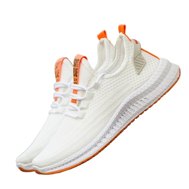 

2021 Summer New Men's Sports Shoes Fashion Ventilation Lightweight Flying Shoes Can Do Out Outside Running Shoes
