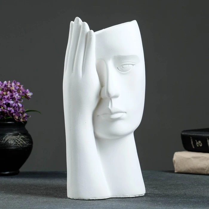 Фигурное кашпо &quotЛада&quot белая 27 7см 7503619 |