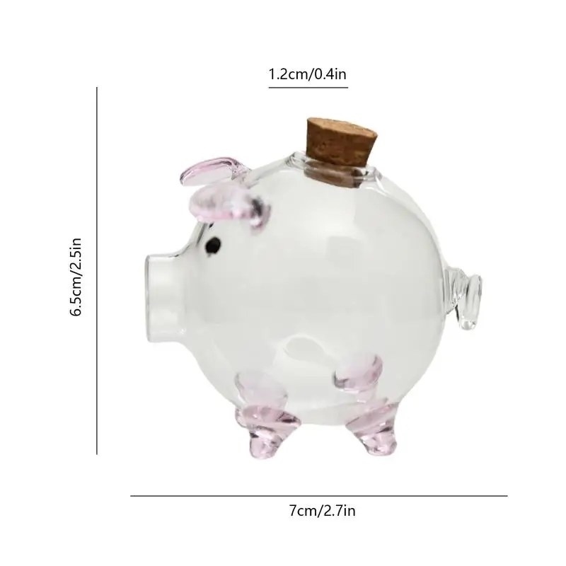 Мини-свинья банка для денег коробка с золотыми бобами прозрачная в форме свиньи