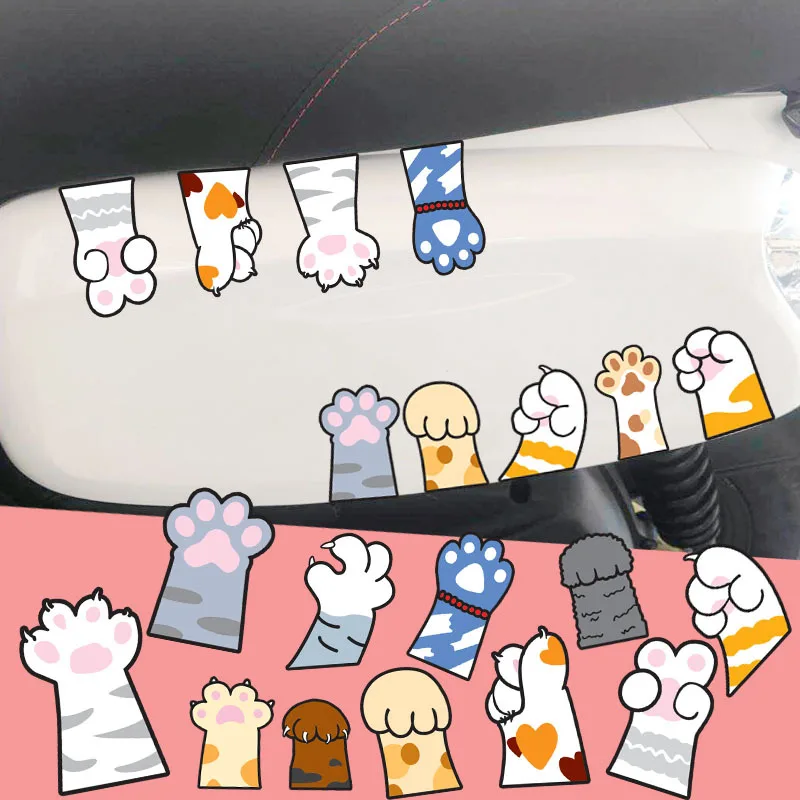 

Мультяшные наклейки на кузов автомобиля, кошачья лапа, автомобиль, мотоцикл, электрический автомобиль, украшение, анимационная наклейка, ми...