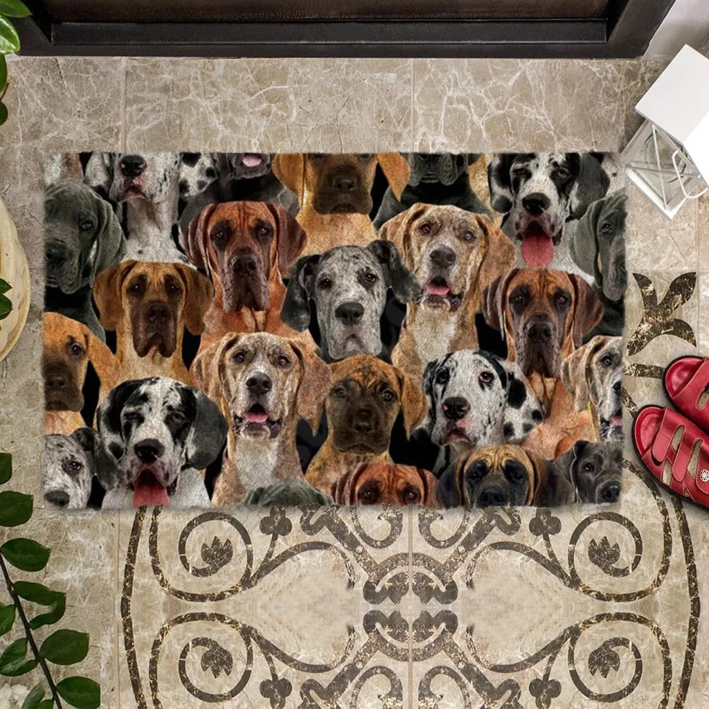 

Golden Retrievers/Great Danes/Greyhounds/Havaneses Doormat 3D Printed Indoor Outdoor Doormat Non-slip love dogs gift