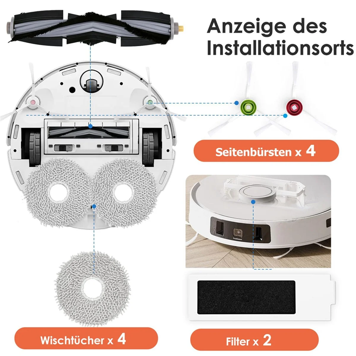 Комплект аксессуаров для робота-пылесоса ECOVACS DEEBOT T20 OMNI / T20e мешки пыли тряпки