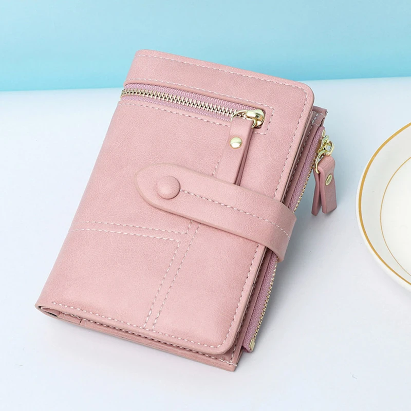 

Women Wallet Simple Retro Rivets Short Wallet Coin Purse Card Holders Handbag For Girls Purse Small Wallet Ladies