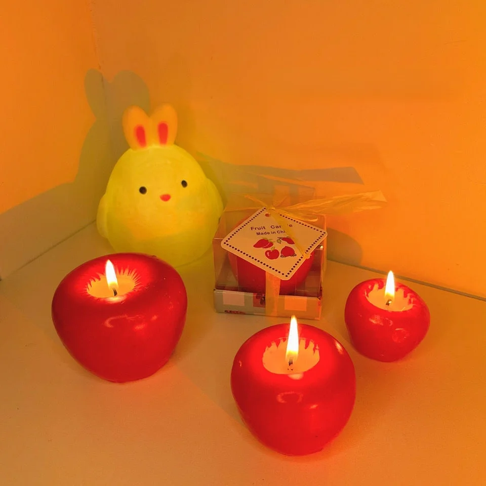 1 шт. Новая Рождественская свеча акция имитация красного яблока креативная