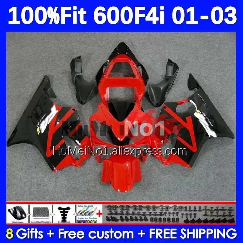 

Injection Body For HONDA CBR 600 F4i 600F4i 600CC CC 138No.17 CBR600F4i 01 02 03 CBR600 F4i 2001 2002 2003 Fairings red glossy