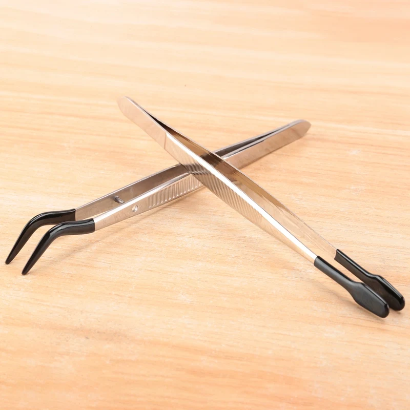 Набор пинцетов с резиновым наконечником для ремесленной лаборатории