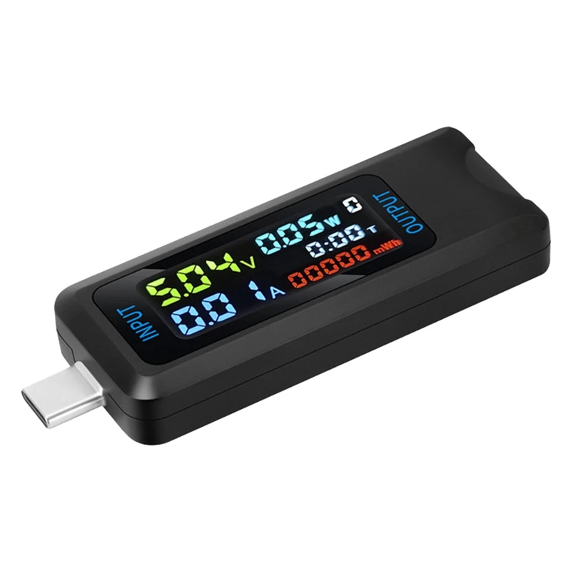 Цифровой вольтметр-амперметр постоянного тока тестер с разъемом Type-C для внешних