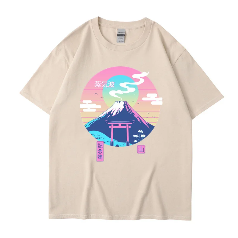 

Мужская хлопковая футболка с коротким рукавом, в стиле оверсайз