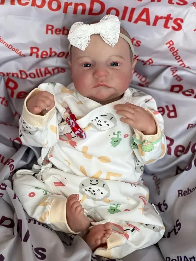 45 см Levi мягкая ткань тело уже готовая окрашенная новорожденная кукла реборн 3D