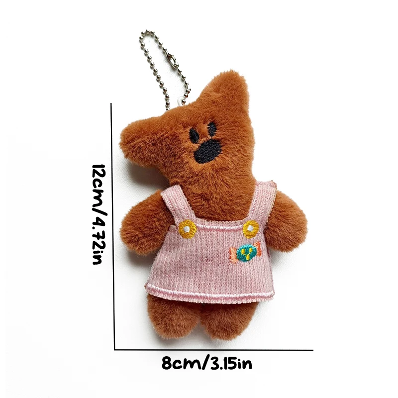 1 шт. мультяшный медведь плюшевая игрушка милый мягкая кукла брелок подвеска