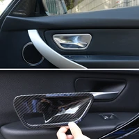 for bmw 3 4 series f30 f32 2013 2014 2015 2016 2017 2018 carbon fiber texture sliver car interior door handle bowl cover decor