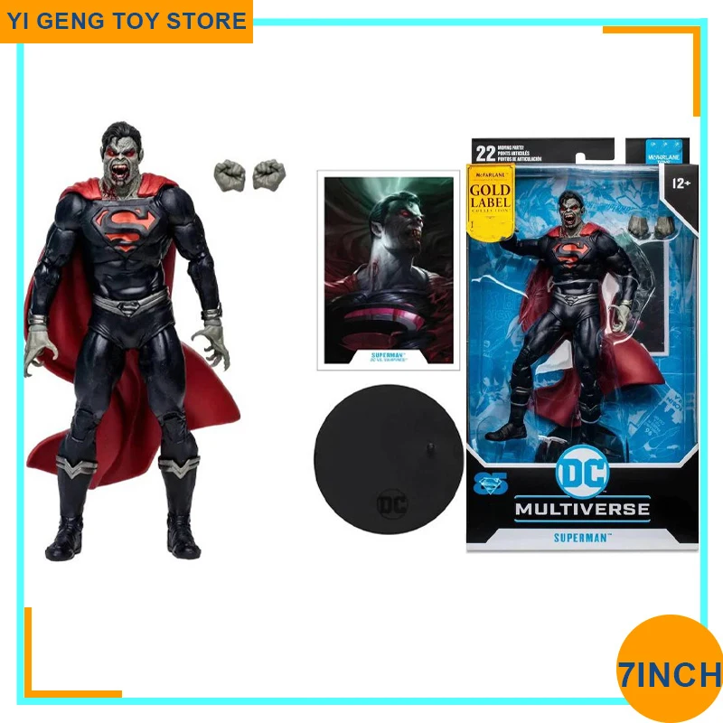 

Original Mcfarlane Toys Dc Multiverse Vampire Superman Action Figure 7 Inch Gold Label Collection Model Doll Toy For Kids Gift