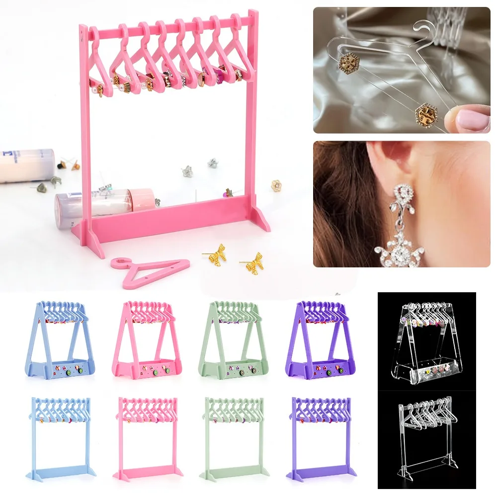 

Creative Earring Display Stand Coat Hanger Rack Style Necklace Jewelry Storage Show Case Hook Gift for Girls Women Desktop Decor