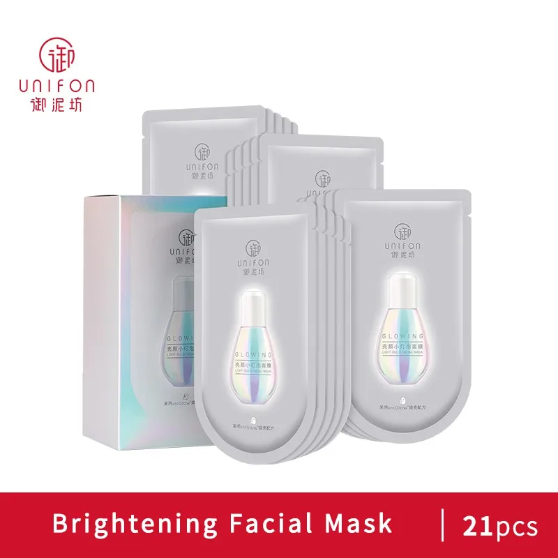 

Unifon Brightening Little Bulb Facial Mask Sheet Firming Moisturizing Hyaluronic Aci Tone Hydrating Skincare