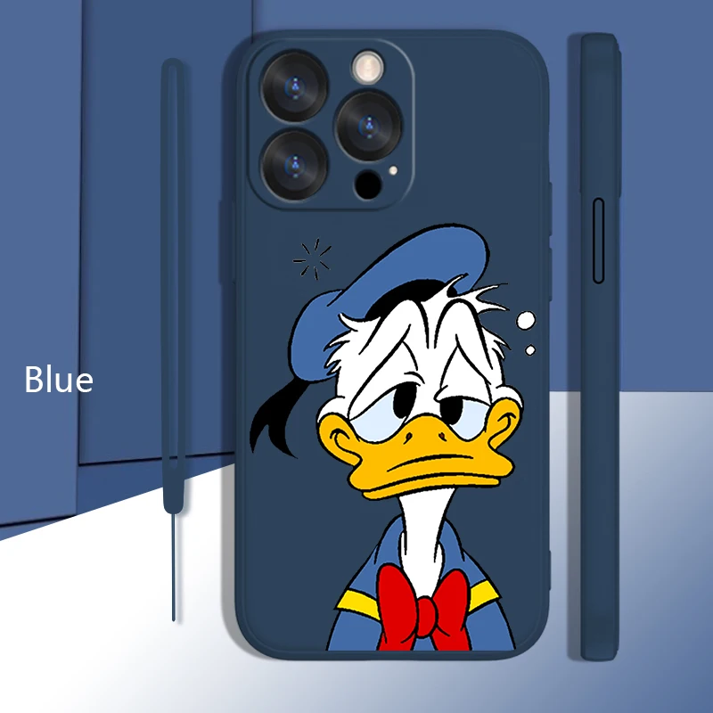 

Disney Donald Duck Cool Case For Apple iPhone 14 13 12 Mini 11 Pro XS MAX XR X 8 7 SE Plus Liquid Rope Phone Cover Core Coque
