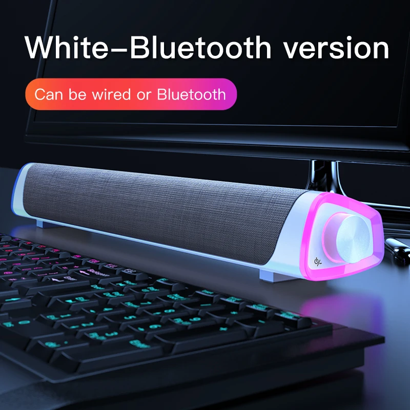 

New 3D Surround Speakers Bluetooth 5.0 Wired Multimedia Computer Speakers Stereo Subwoofer for Laptop Movie TV 3.5mm Auxiliary