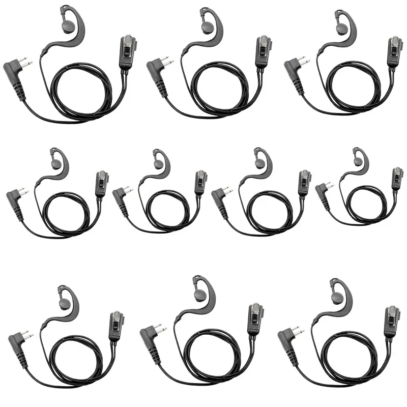 

10 Pack lot Type G headphones walkie talkie headset Earpiece microphone for motorola CP010,CP140,GP68,EP450,DEP450,CT150,250,450