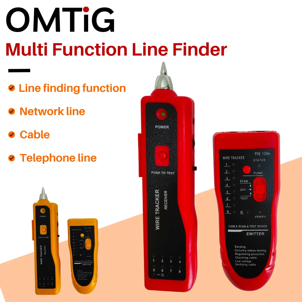 LAN Network Cable Tester Cat5 Cat6 RJ45 UTP STP Detector Line Finder Phone Line Tracker Diagnostic Tool Kit