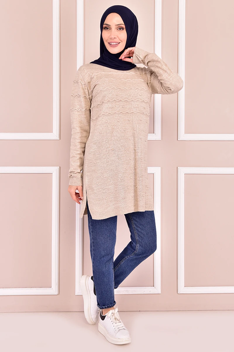 

Knitwear Tunic Beige KLC14044