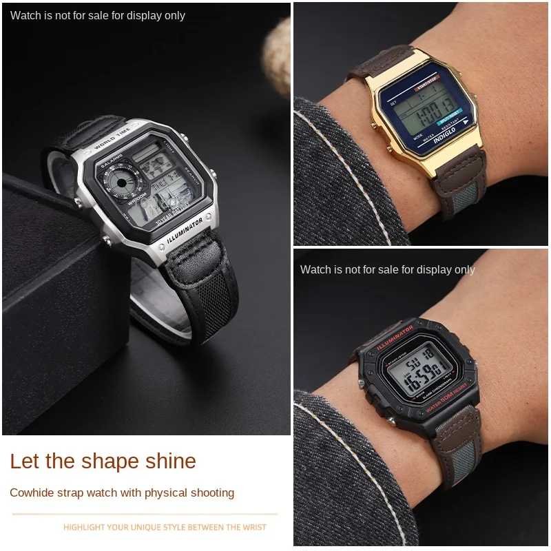 18 мм для Casio AE-1200 1100 1300 кожаный ремешок-браслет A158 159 SGW-300 400 MRW-200 W-218h AQ230 AQ-S810 замена