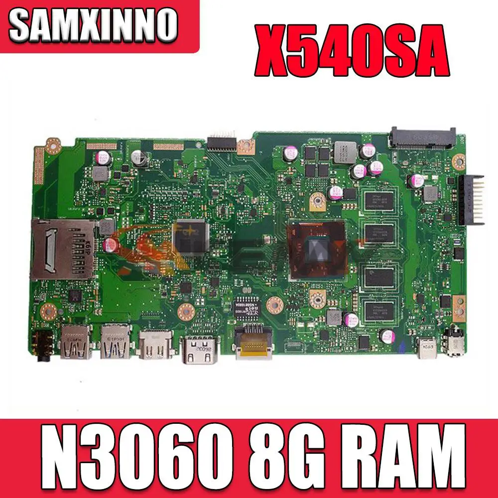 

F540S для ASUS VivoBook X540SA X540S CPU N3060 память 8 ГБ материнская плата для ноутбука протестированная 100% рабочая оригинальная материнская плата