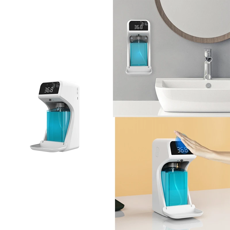 

2 In 1 Non-Contact Digital Infrared Thermometer Hand Washing Soap Dispenser Machine Termometro 1000Ml