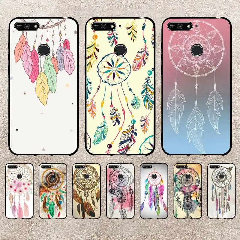 

Dream Catcher Drawings Feather Owl Phone Case For Xiaomi 11 10 12Spro A2 A2lite A1 9 9SE 8Lite 8explorer F1 Poco 12S Ultra Cove