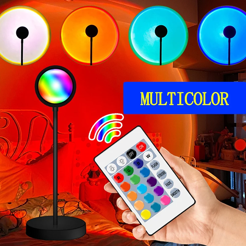 Аниме RGB закат лампа Светодиодная звезда проектор неоновый Ночник декор для