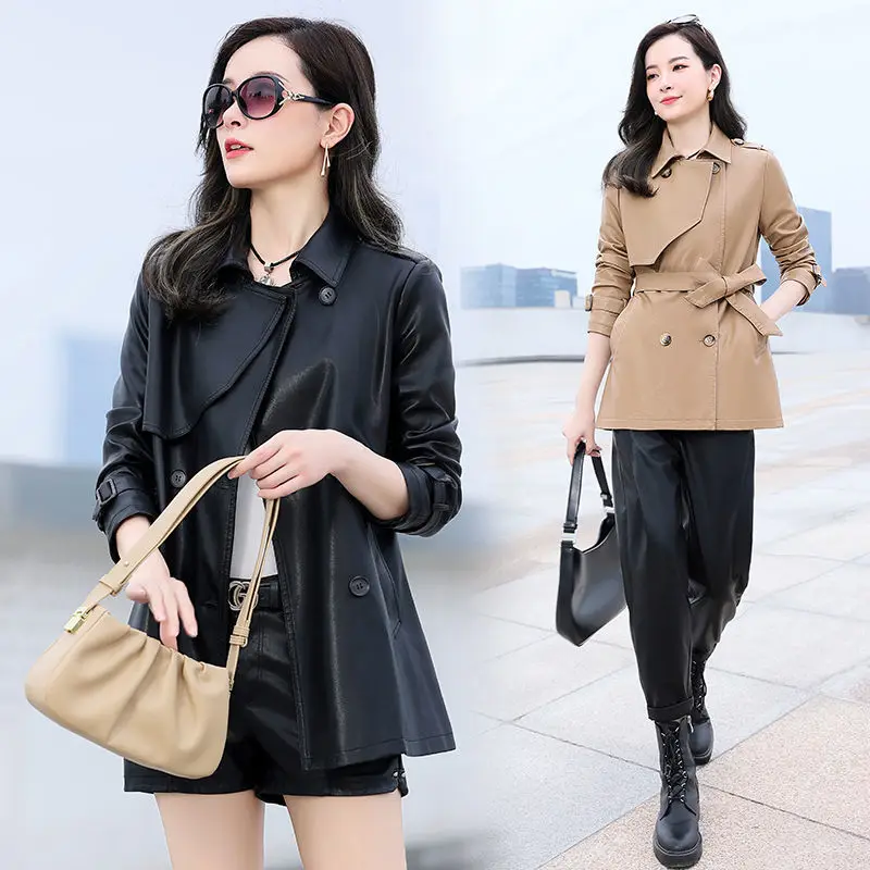 Winter Jacket Women Faux Leather Warm Casual  Fashion New Women's Jacket PU Leather Female Thick Mujer Coat L23