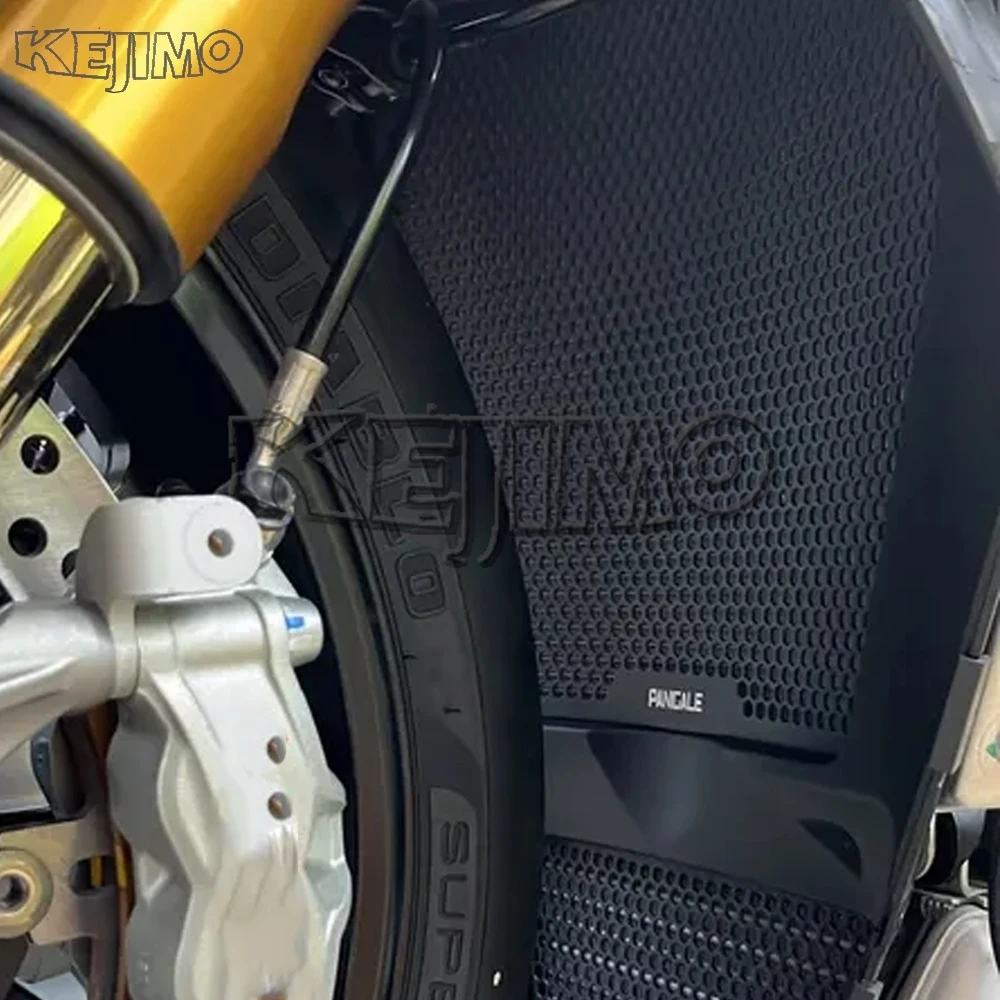 Защита радиатора для Ducati Panigale V4 S V4S (2025+) – Комплект аксессуаров для мотоциклов: защитная решетка радиатора из алюминия с ЧПУ (art.: 3920da98deba2) - 3920da98deba2
