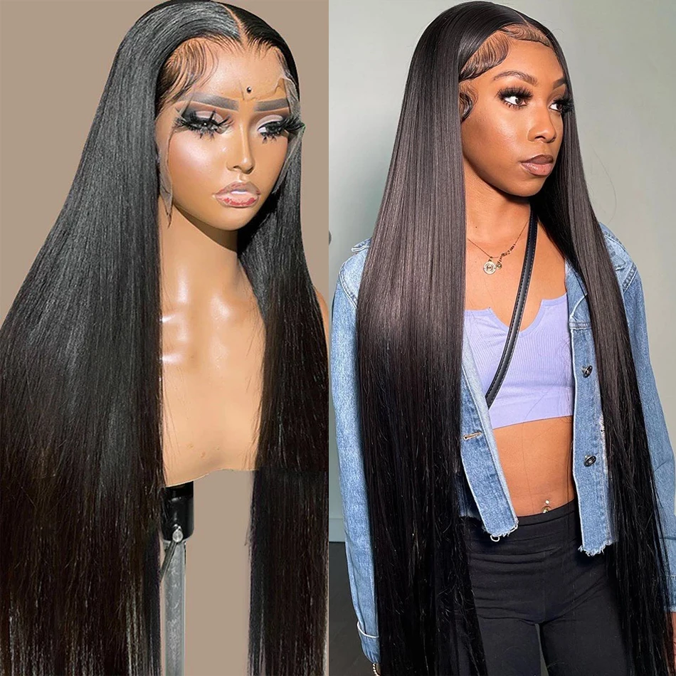 

Glueless Wig Human Hair Ready To Wear Pre Plucked 13x4 13x6 Hd Lace Frontal Wig 30 Inch Bone Straight Lace Front Wig Human Hair