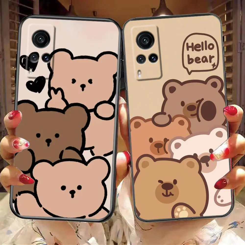 

Cute Panda Tiger Cat Funda Case For VIVO X90 X80 X70 X50 X27 X23 X20 Plus V27 V25 V23 V23E V21 V21E V20 V19 V17 Pro 5G Case Capa