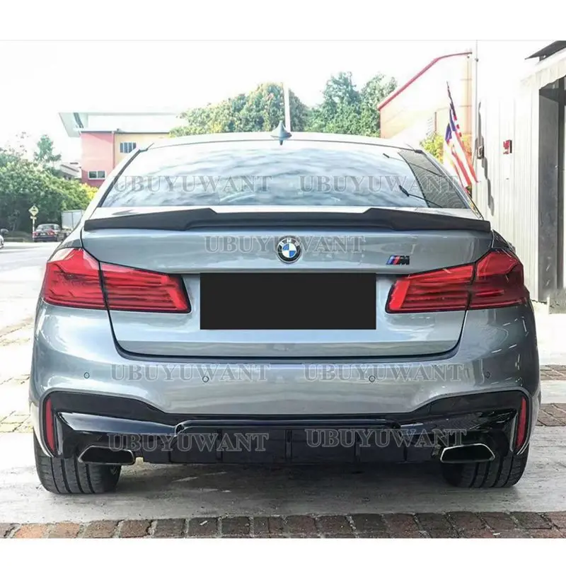 

New Rear Trunk Boot Spoiler Wings Real Carbon Fiber Trunk Spoiler Lid For 2017-18 for BMW G30 520d 530i 540i V Type Car-styling