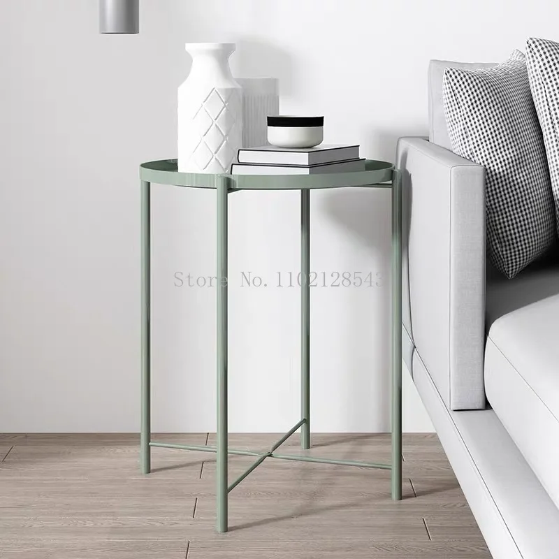 

Nordic Minimalist Bedside Small Coffee Table Wrought Iron Balcony Flower Stand Side A Few Corners Ins Small Round Table