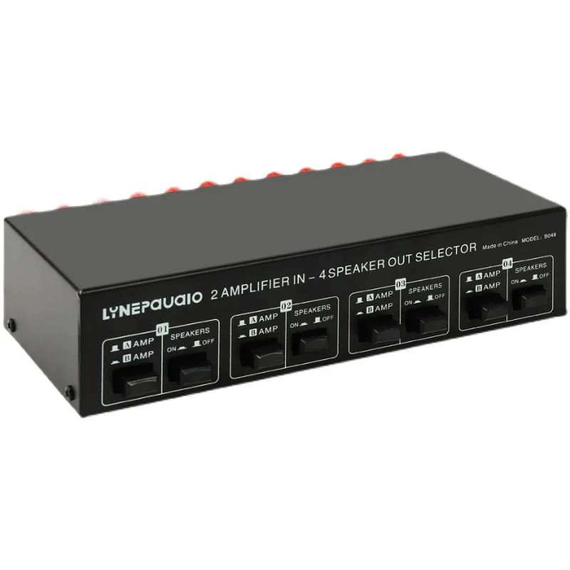 

2 Input 4 Output 300W Power Amplifier And Speaker Switcher Speaker Switch Splitter Comparator