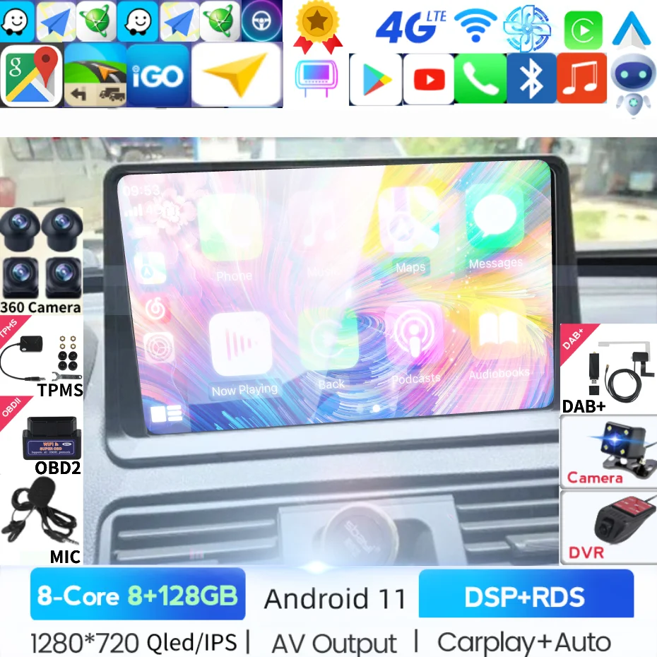 Автомобильный мультимедийный плеер 2DIN Android 11 радио аудио GPS для Mitsubishi Pajero 2002-2014 Gen2