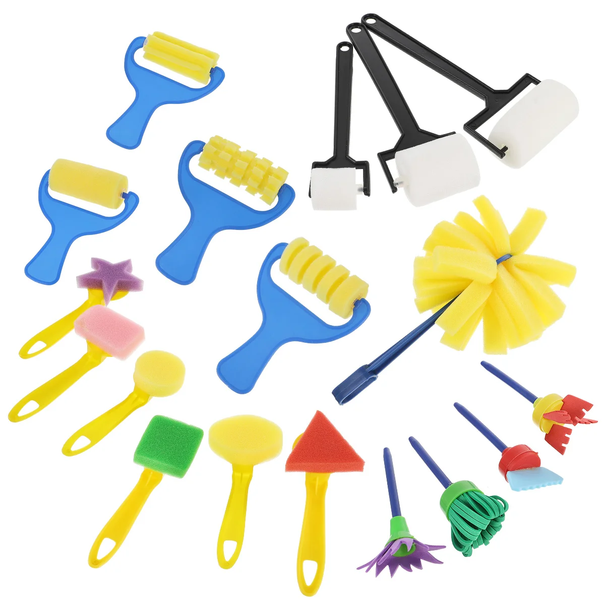 

18 Pcs Washable Paint Brushes Set Kids Painting Kits Sponge Brush for Kids